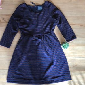 Anthropologie Maeve Brenna navy dress